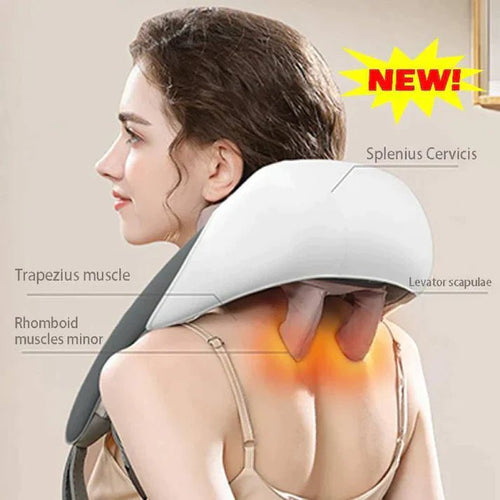 3D Kneading Massage Pillow – Neck, Back & Shoulder Relaxation