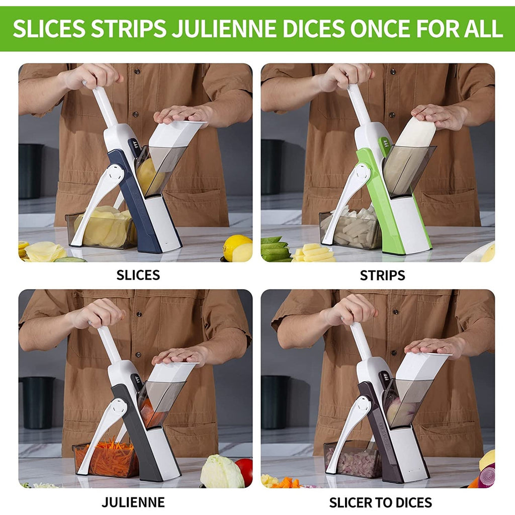 Ultimate Manual Vegetable Cutter – 8-in-1 Adjustable Slicer