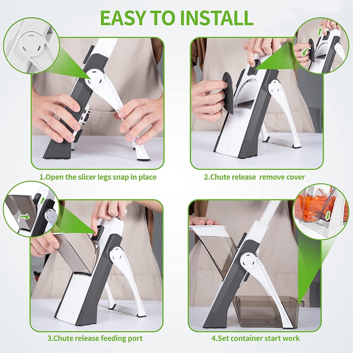 Ultimate Manual Vegetable Cutter – 8-in-1 Adjustable Slicer